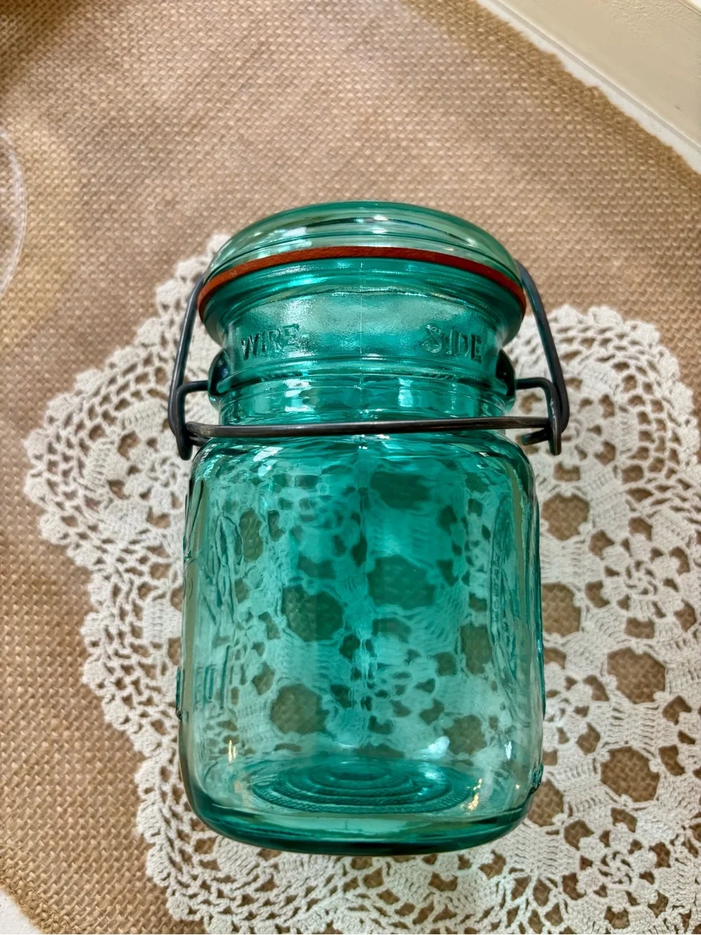 Blue Ball Ideal A13 Bicentennial Jar wire & rubber gasket Circa 1976 Eagle USA